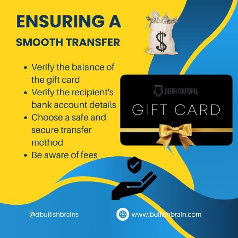 transfer mastercard gift card to bank account